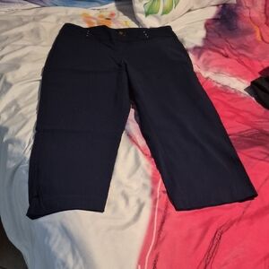 JM Collection Dark Navy Capris